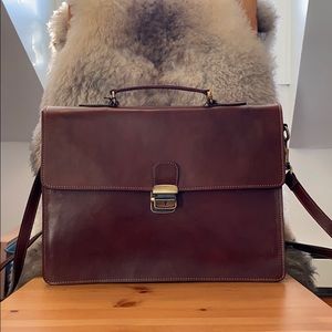 Old Angler Firenze Leather Briefcase
